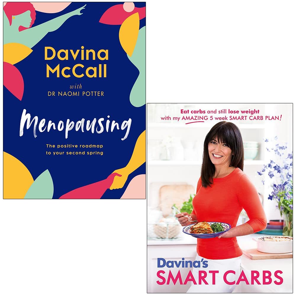 Davina McCall Collection 2 Books Set Menopausing, Davina's Smart Carbs plan