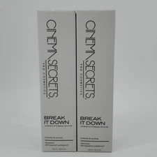 (2) CINEMA SECRETS Break It Down Waterproof Makeup Remover 4.2 Fl Oz (LOT OF 2)