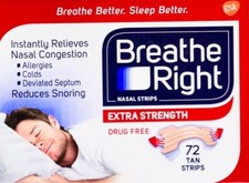 Breathe Right Tan Nasal Strips Extra-Strength Drug-Free Strips