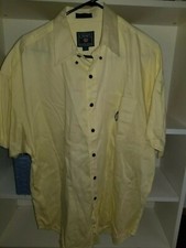 Chaps Ralph Lauren Button Down Collar Mens Shirt - Size XL Yellow