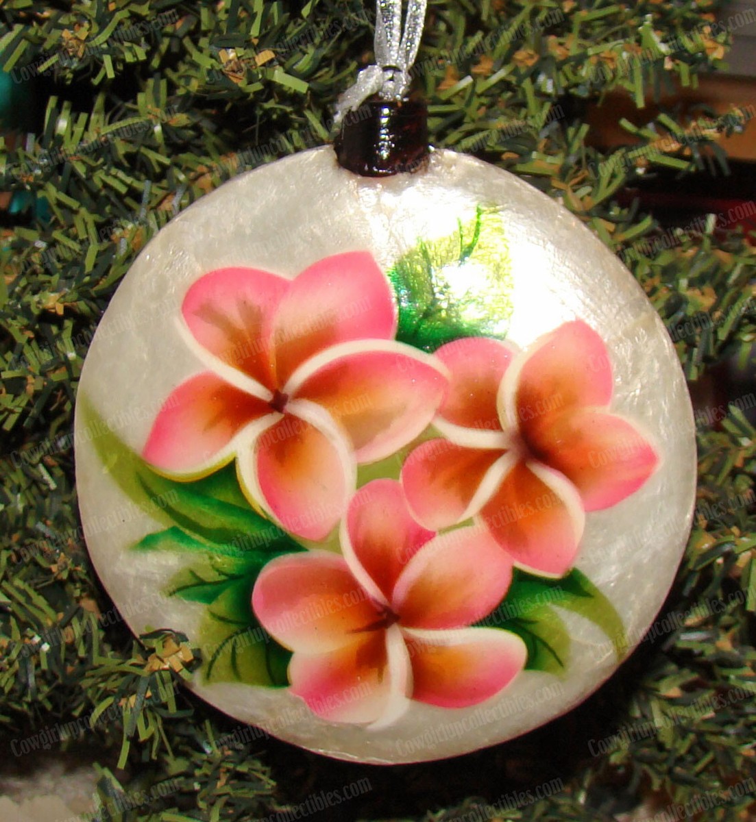 Pink Lemonade PLUMERIA Ornament (Holiday Traditions, 1600U) Hand