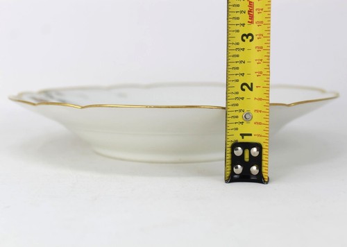 FEU DE FOUR HAVILAND LIMOGES FRANCIA AMAPOLA BORDE DORADO 9 1/4" CUENCO CON BORDE - Imagen 7 de 7