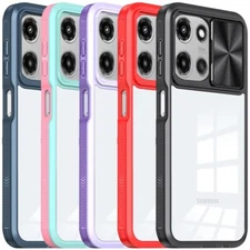 For Motorola Moto G Play 2026 Phone Case Transparent Case W/Camera Privacy Cover