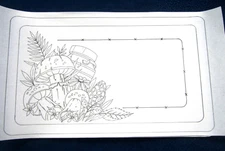 Retro 1970's Mushrooms Placemat Picture Vintage Tri Chem 1187 To Paint Country