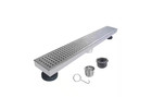 RELN 24 in. Stainless Steel Linear Shower Drain with Square Pattern Drain Cover
