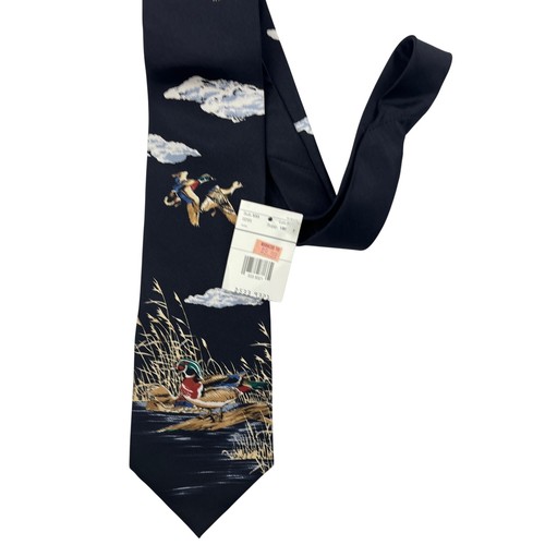 Ducks Unlimited Vintage Silk Tie Mallard Wood Ducks NWT Made in USA