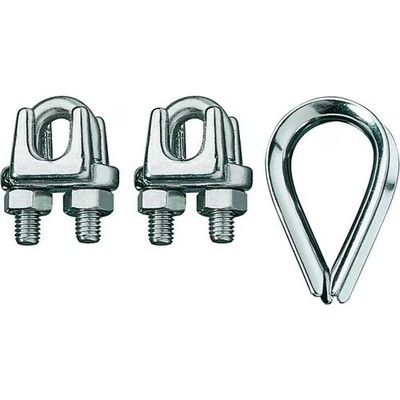 Ronstan Wire Rope Clip and Thimble Kit,3/32 In ID003404-02 Ronstan ID003404-02