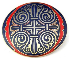 MMA Metropolitan Museum of Art Celtic Cross Enamel Gold Medalion Pendant Brooch