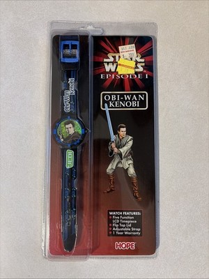 Vintage Star Wars Episode 1 OBI-WAN Kenobi Kids Watch 1999 NWT Collectibles