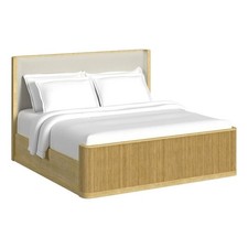 Picket House Furnishings Sutton King UPH Bed with White Fabric in Natural
