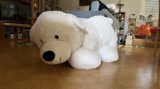 Gro&szlig;er wei&szlig;er Eisb&auml;r Stoff- & Pl&uuml;schtier 90x40 cm