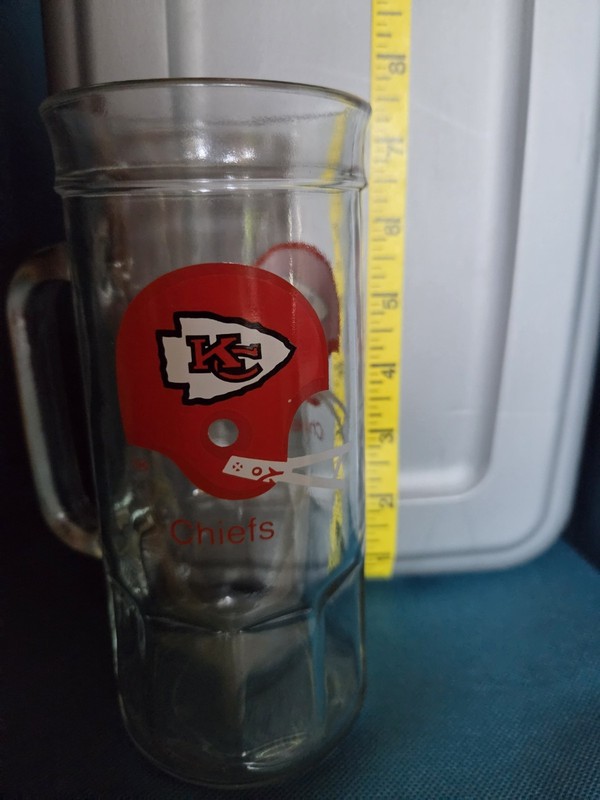 Vintage Glass Mug - K.C. Chiefs - Heavy Duty Mug