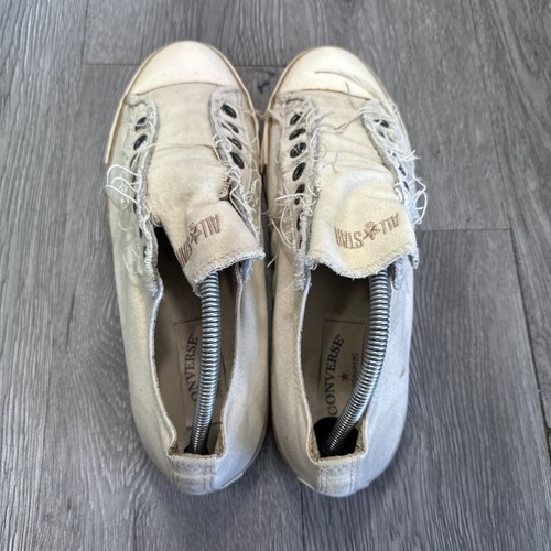 Converse All Star x John Varvatos cremefarbene Slipper ohne Schnürung abgenutzt M 9 Damen 11 - Bild 6 von 9