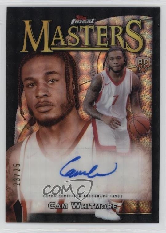 2023 Topps Finest Masters Black Geometric Refractor 23/25 Cam Whitmore Auto 5i3
