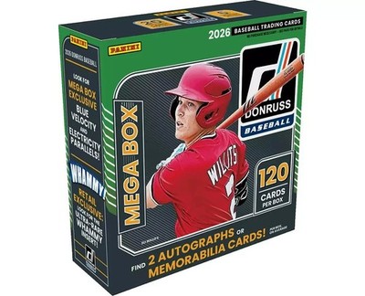 2026 Panini Donruss Baseball Mega Box Factory Sealed 2 Auto Or Mem