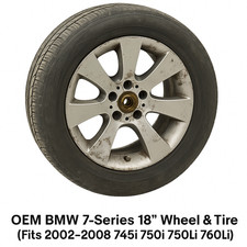 OEM BMW 7-Series 18” Wheel & Tire (2002–2008 745i 750i 760Li) — Used Factory Rim