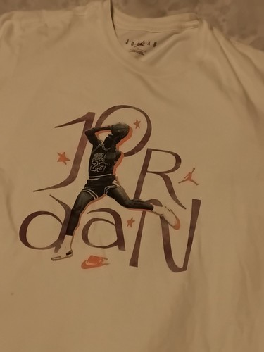 Nike Air Jordan Graphic Tee White Michael Jordan Size L