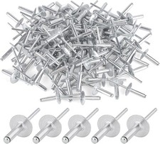 100 St&uuml;ck Aluminium Blindnieten mit Gro&szlig;kopf, Flansch Popnieten 4,8 x 20 mm (16