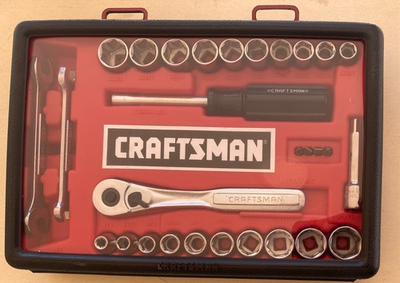 #ad #ad Craftsman SEARS USA 33429 29pc 3 8” Drive amp; SAE Metric Socket Ratchet Set NEW $65.00