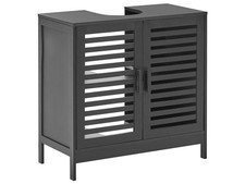 Vanity Unit MISSOULA Bamboo Wood 60 cm Black