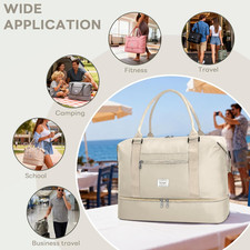 Travel Duffle Bag for Women Personal Item Travel Bag with Shoes Compartment, ...