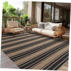 Striped Easy Jute Rug 5x7 Outdoor Patio Rug Washable Area Rugs for Living Room 