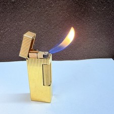 DUNHILL ROLLAGAS LIGHTER  GOLD LINES  PIPE & ...