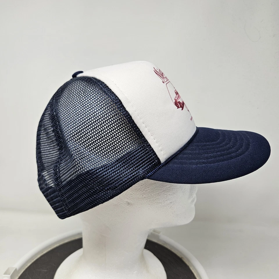 Gorra de colección Midwest Street Rods Snap Back azul blanco malla camionero para hombre años 80 Foto 3 de 4