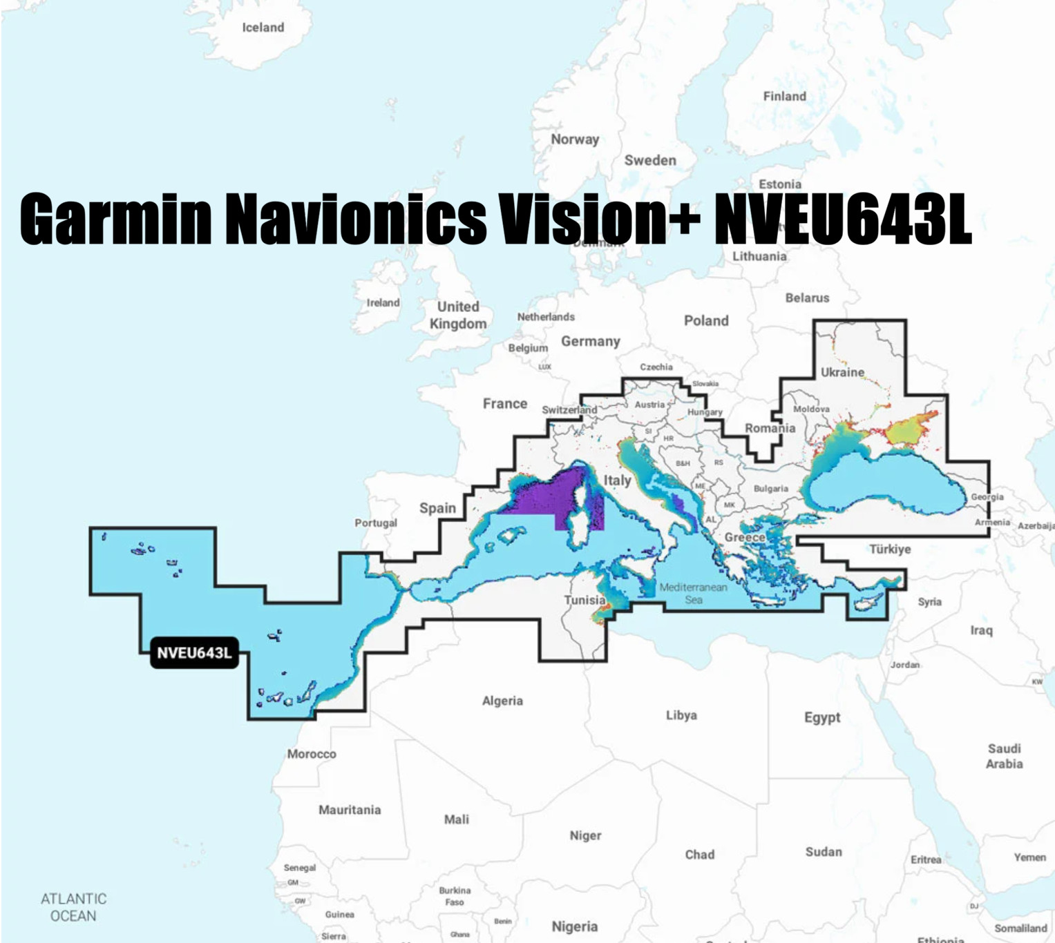 Garmin Navionics Vision+ NVEU643L Mediterraneo e Mar Nero