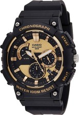 Casio MCW-200H-9AV Men's Chronograph Watch 100 Meter WR Black Resin Date
