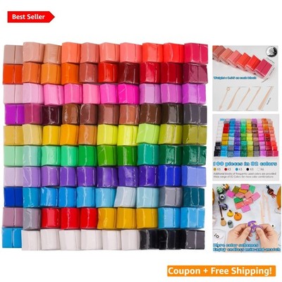 Oven-Bake Polymer Clay Value Pack - 100 PCS for Kids with 5 Tools Included