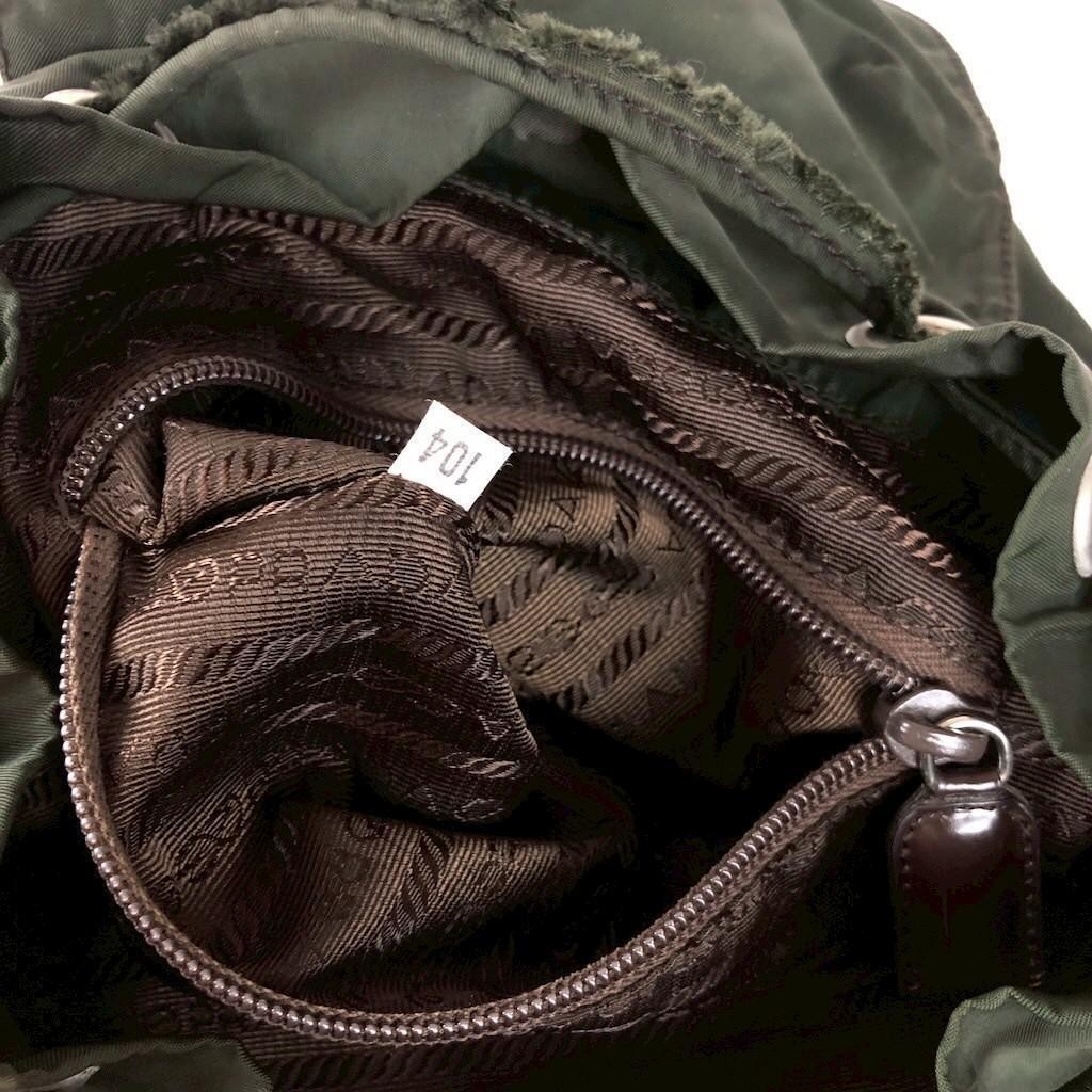 PRADA Backpack Nylon Green Brand Bag Ladies Men s Brand from japan thumbnail 9