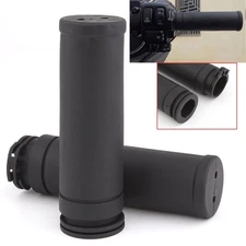 Black Hand Grips Handlebar Rubber 1" For Harley Electra Glide Sportster 1996-up
