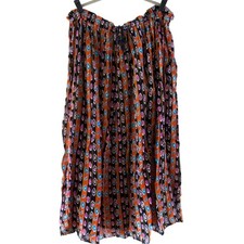 Vintage 90s Raja Cotton Ikat Hippie Skirt One Size Boho Fairy Vacation Maxi