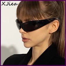 Y2k Sunglasses For Women Vintage Punk Men's Sun Glasses Retro Oval Mirror Lenses