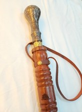 24" Long Wooden Leather Shoe Horn Handmade Dressing Aid Designer Gift