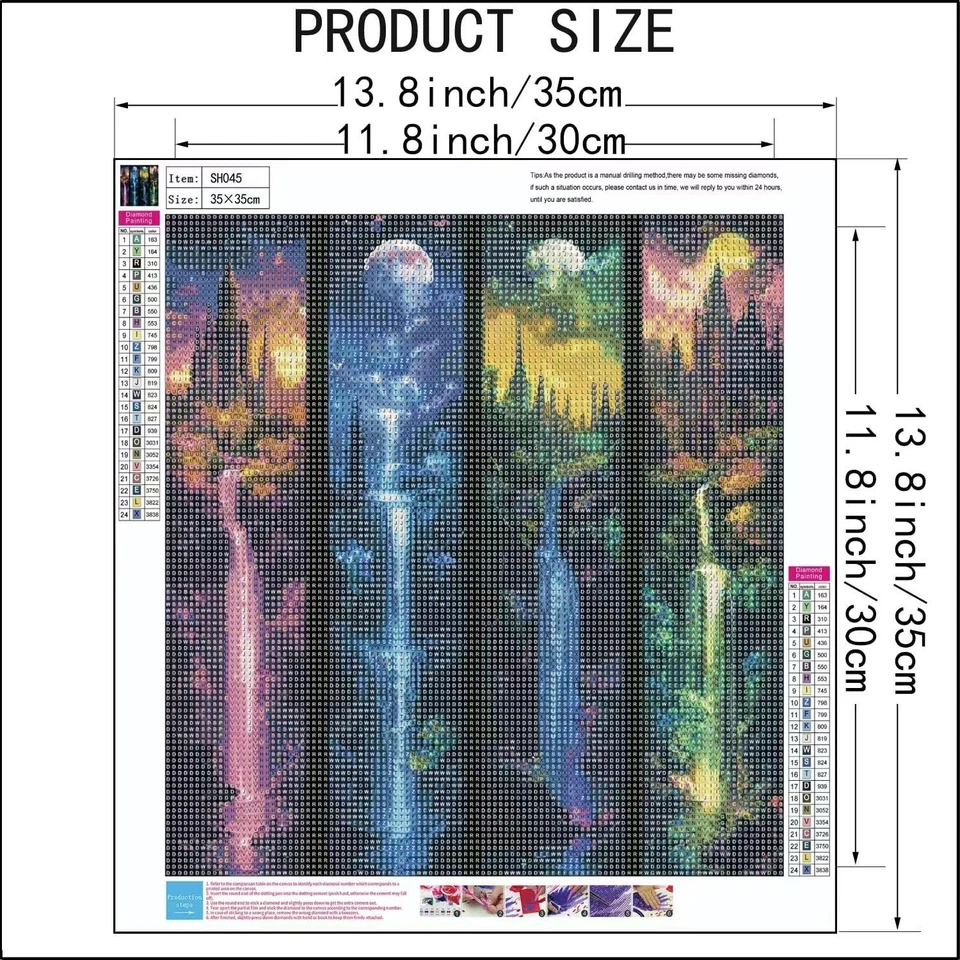Kits de Pintura Diamante Luna Con Cascada Castillo para Adultos, Mosaico Taladro Completo 5D Foto 4 de 4