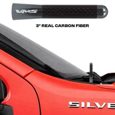 Vms Racing Cnc Billet 3 Inch Gunmetal Carbon Fiber Antenna For Chevy Silverado