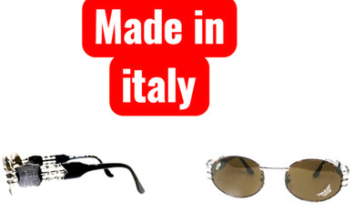 sonnenbrille herren damen vintage 90er metall oval made in italy CUSTOM