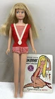 VINTAGE 1960's MATTEL BARBIE BLONDE STRAIGHT LEG SKIPPER DOLL W SWIMSUIT