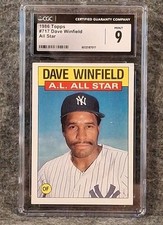 1986 Topps - All-Star Dave Winfield #717 Collector's Edition CGC 9