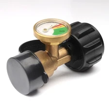Propane Tank Gauge Brass Adapter w/Gas Pressure Level Meter Indicator for BBQ RV