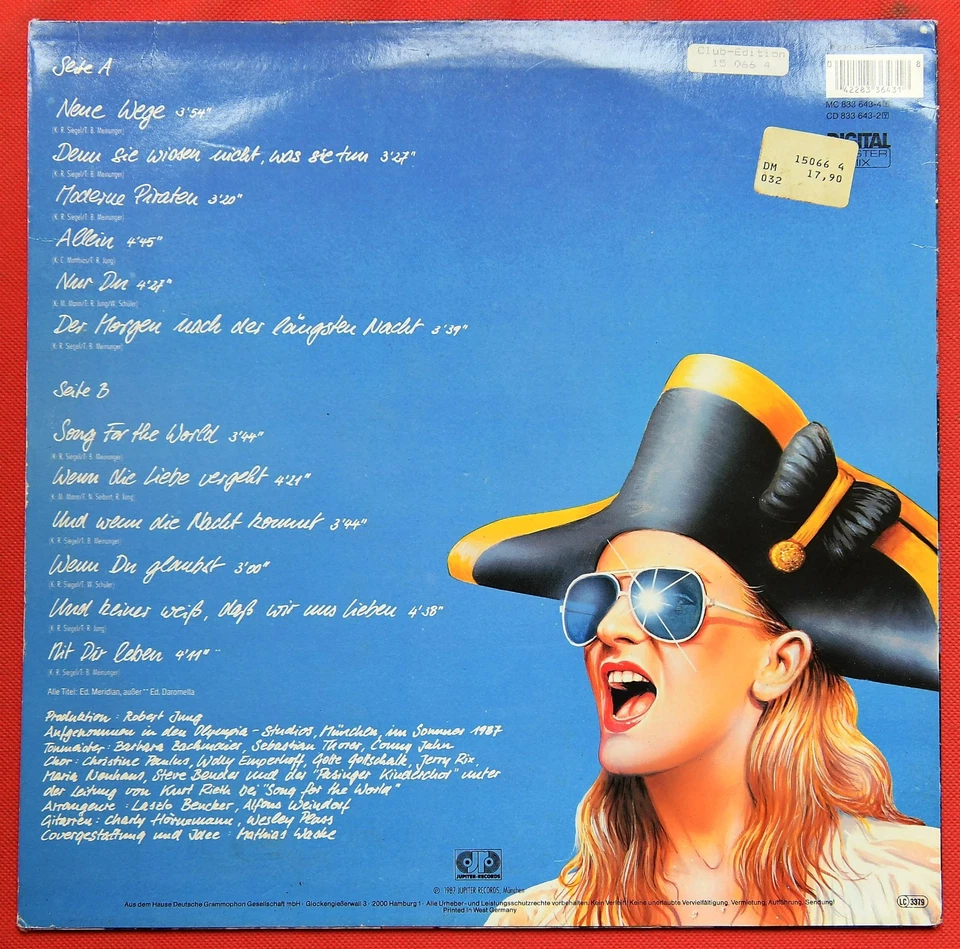 Nicole – Moderne Piraten - LP - AUTOGRAMM / SIGNED - DE - 1987 - Bild 3 von 4