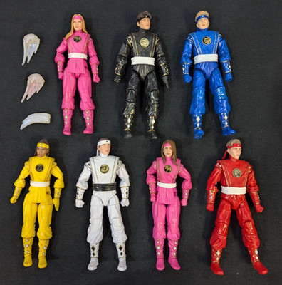Lot of (7) Hasbro Power Rangers Lightning Collection Ninja Rangers Figures