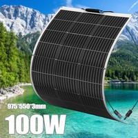 100Watt Flexibel Solarmodul Solarpanel Mono Pv Wohnmobil Balkonkraftwerk Rv Dach
