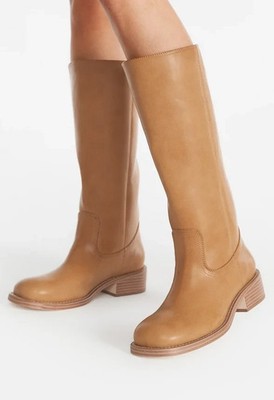 DE. WOMENS PULL ON RIDING BIKER BOOTS LADIES FLAT ROUND TOE UK SHOES SIZES 36-43