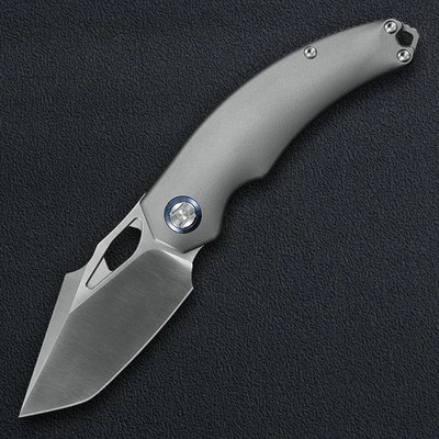 Kunwu Knives Poon Padre Folding Knife 3.38'' S90V Steel Blade Titanium Handle