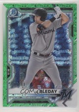 2021 Bowman Chrome Prospects Green Mini-Diamond Refractor 95/99 JJ Bleday 0f52