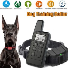 Dog Shock Training Collar Remote Rechargeable Waterproof LCD Pet Trainer 2700 FT