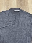 Bachrach Sweater Men XL Gray 100% Silk Lightweight Mock Neck Pullover